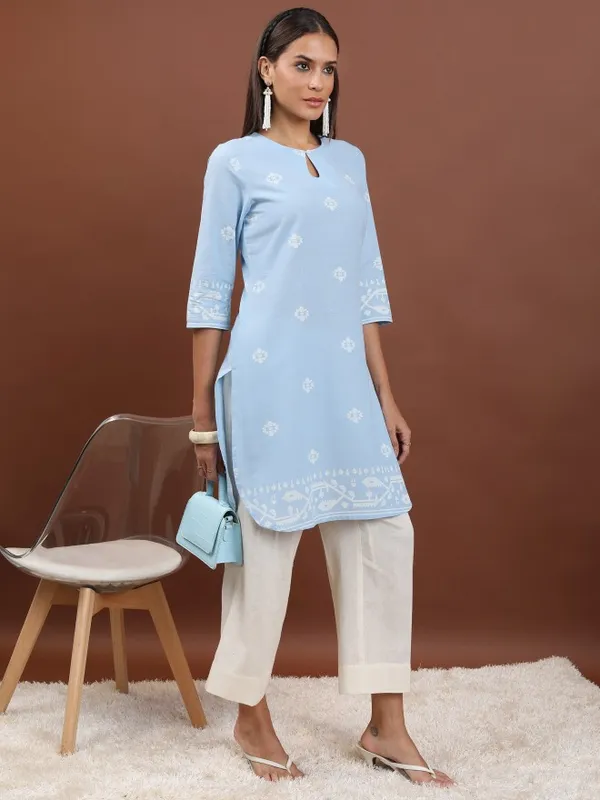  Vishudh Women Blue Printed Tunics