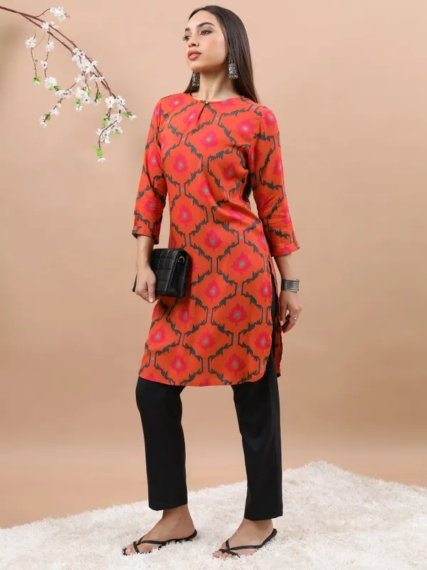  Vishudh Women Coral Printed Tunics