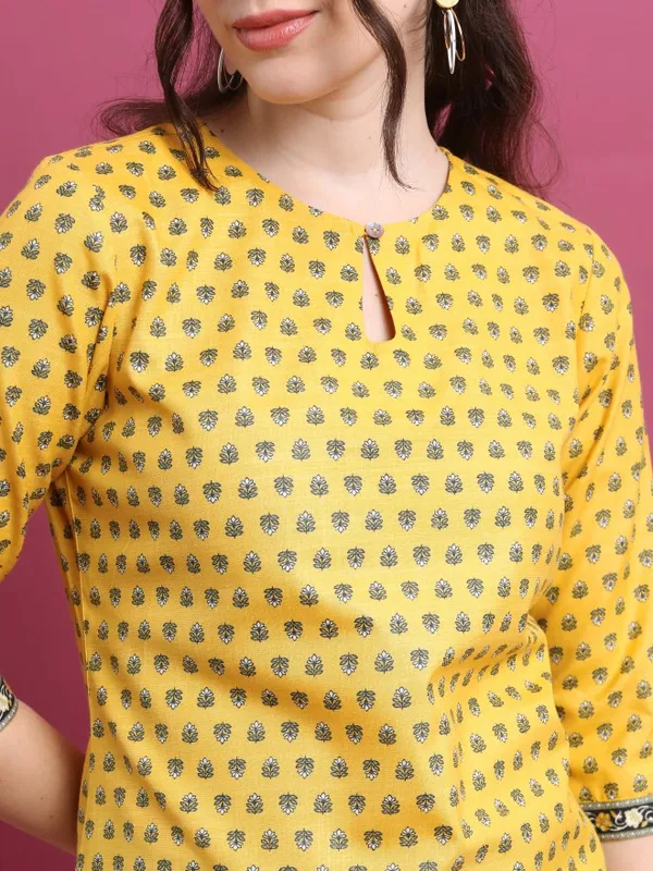  Vishudh Women Mustard Printed Tunics