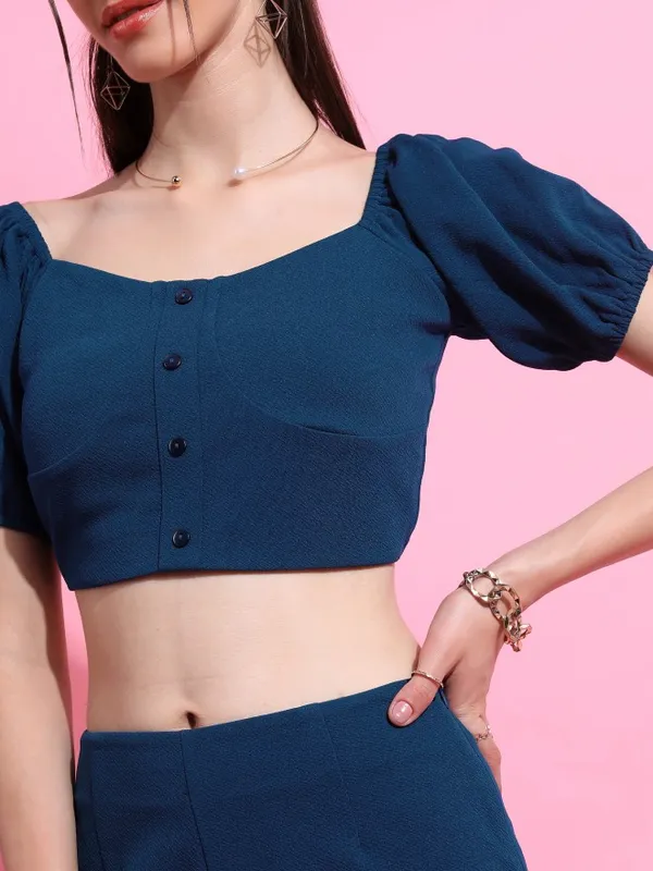  Tokyo Talkies Women Teal Co-Ords