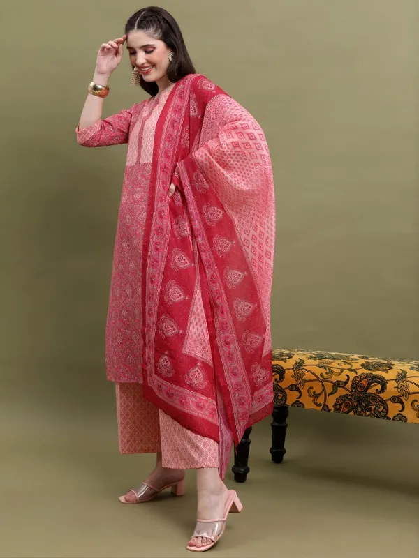  Vishudh Women Pink Kurta Sets