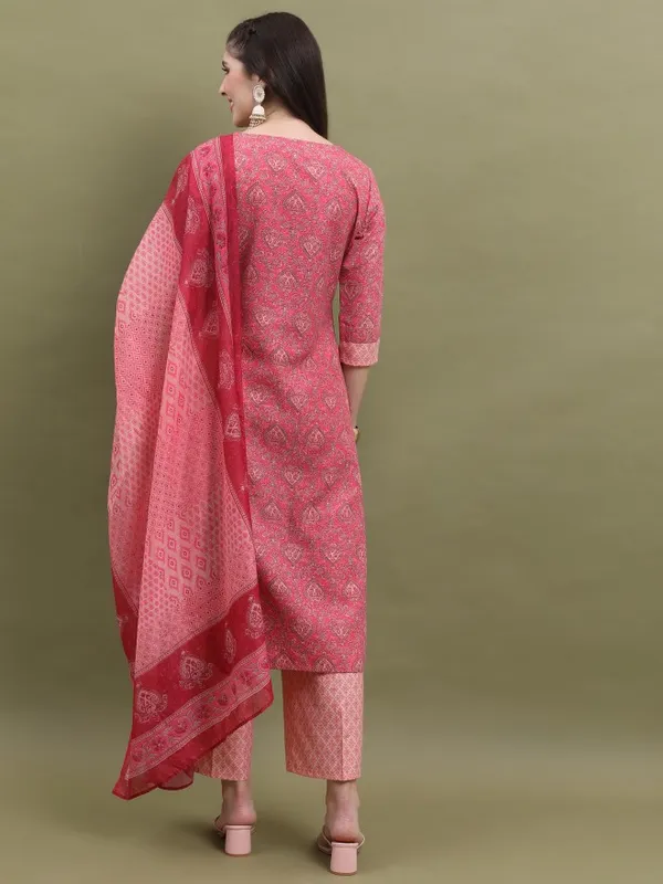  Vishudh Women Pink Kurta Sets