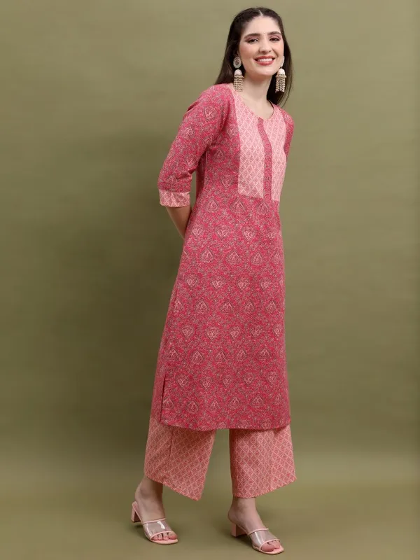  Vishudh Women Pink Kurta Sets