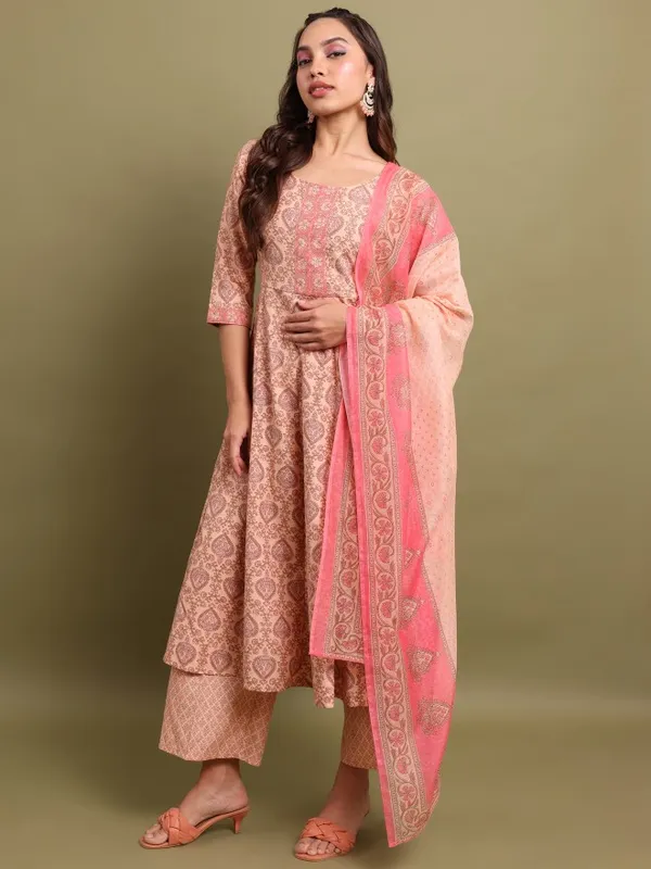 Women Kurta With Palazzo And Dupatta