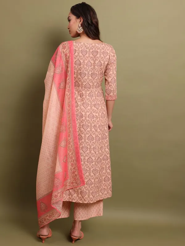 Women Kurta With Palazzo And Dupatta