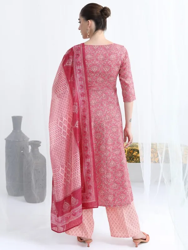 Women Kurta With Palazzo And Dupatta