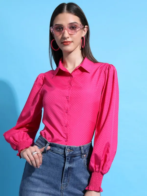 Women Solid Casual Shirt