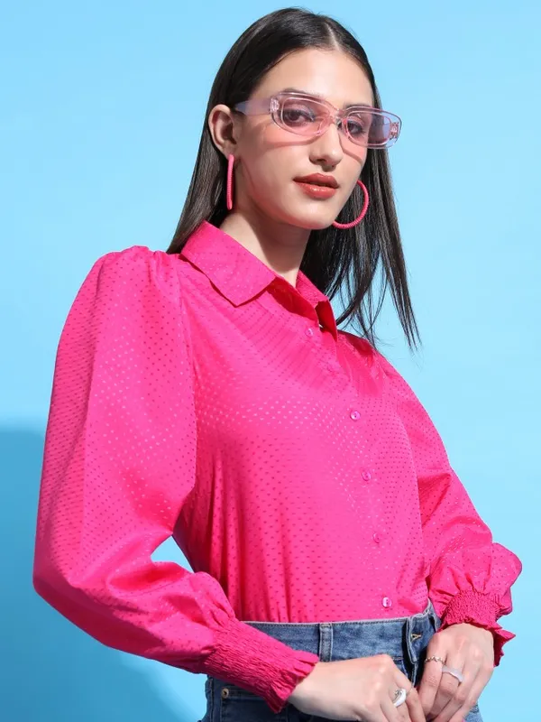 Women Solid Casual Shirt