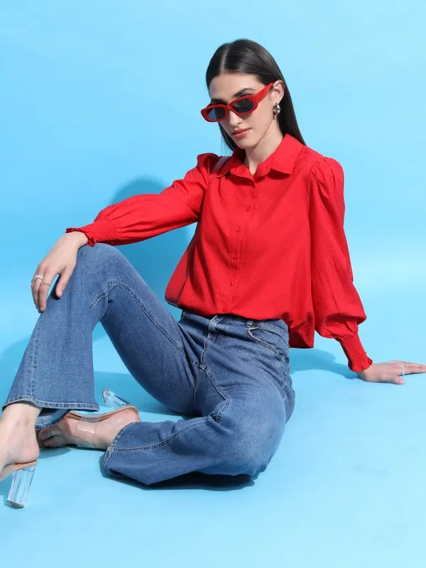 Women Solid Casual Shirt