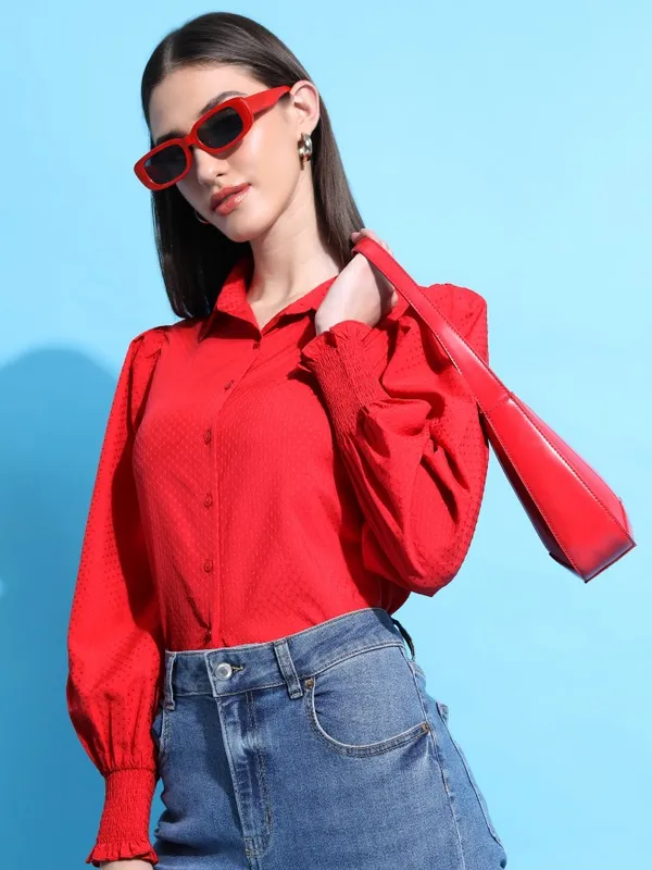 Women Solid Casual Shirt