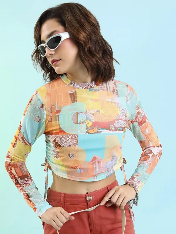  Tokyo Talkies Women Multi Printed Fitted Tops