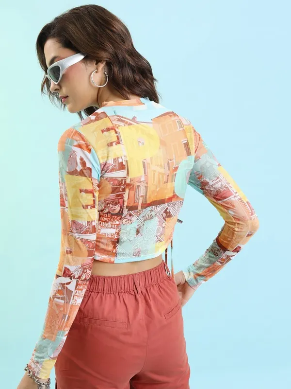  Tokyo Talkies Women Multi Printed Fitted Tops