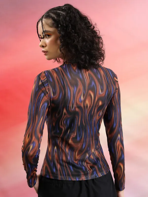  Tokyo Talkies Women Multi Printed Fitted Tops