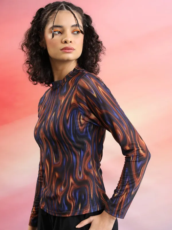  Tokyo Talkies Women Multi Printed Fitted Tops