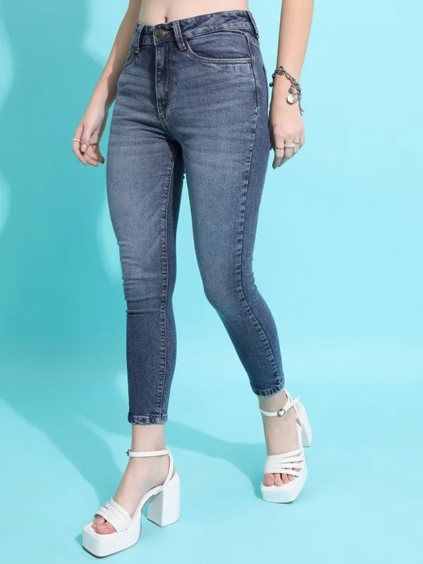 Tokyo Talkies Women Blue Skinny Fit Stretchable Jeans