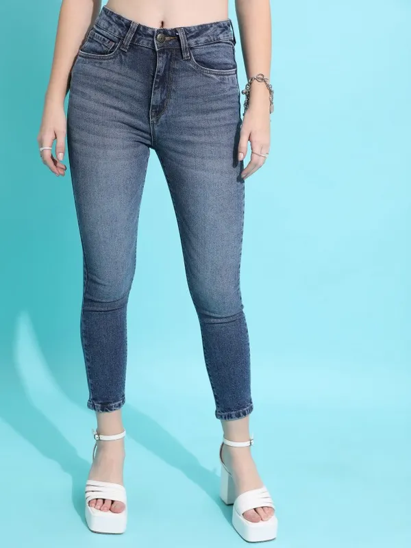 Tokyo Talkies Women Blue Skinny Fit Stretchable Jeans