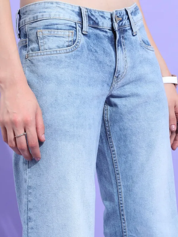  Tokyo Talkies Women Blue Bootcut Clean Look Jeans
