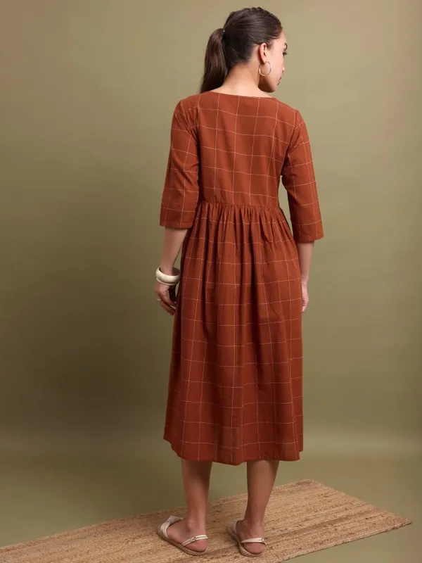 Embroidered A-Line Dress