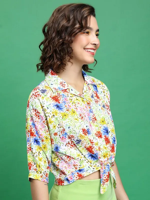  Tokyo Talkies Women Red Printed Casual Shirts