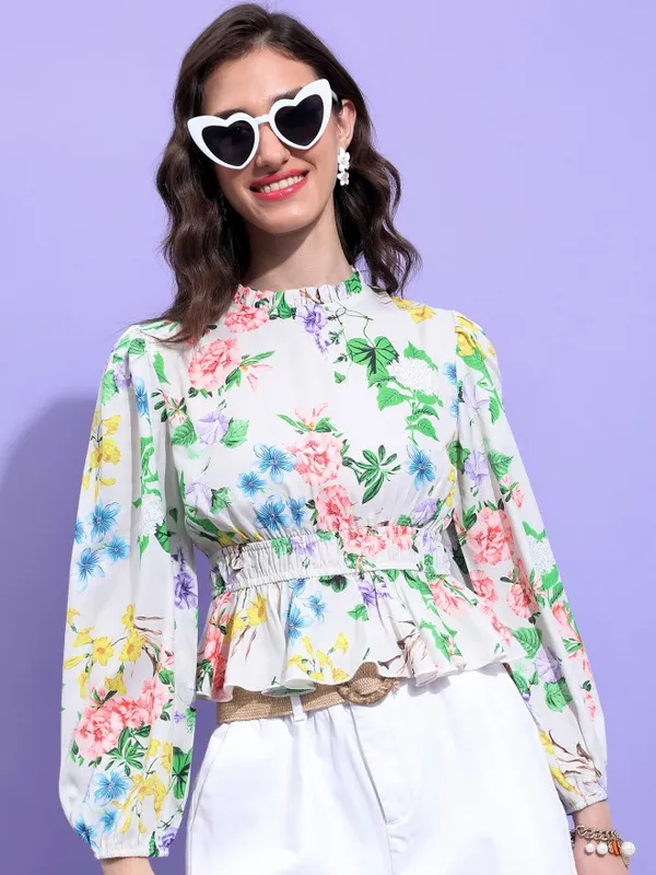  Tokyo Talkies Women Pink Printed Regular Tops