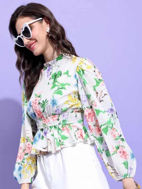  Tokyo Talkies Women Pink Printed Regular Tops