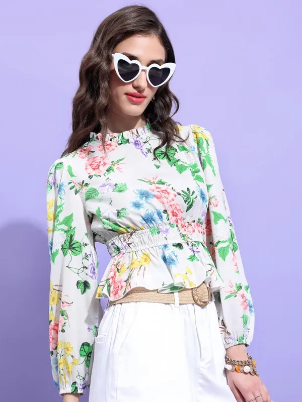  Tokyo Talkies Women Pink Printed Regular Tops