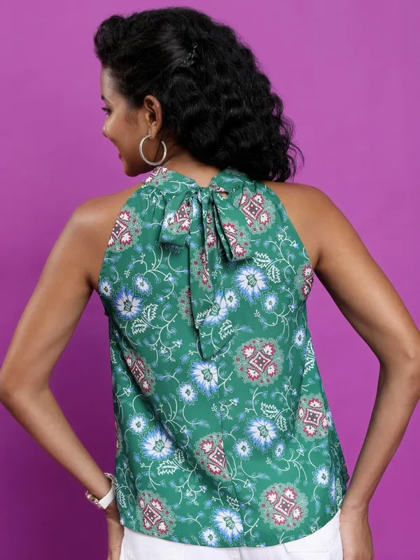 Printed Blouson Top