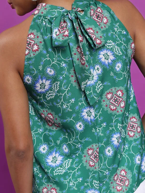 Printed Blouson Top