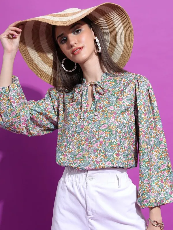  Tokyo Talkies Women Yellow Printed Regular Tops