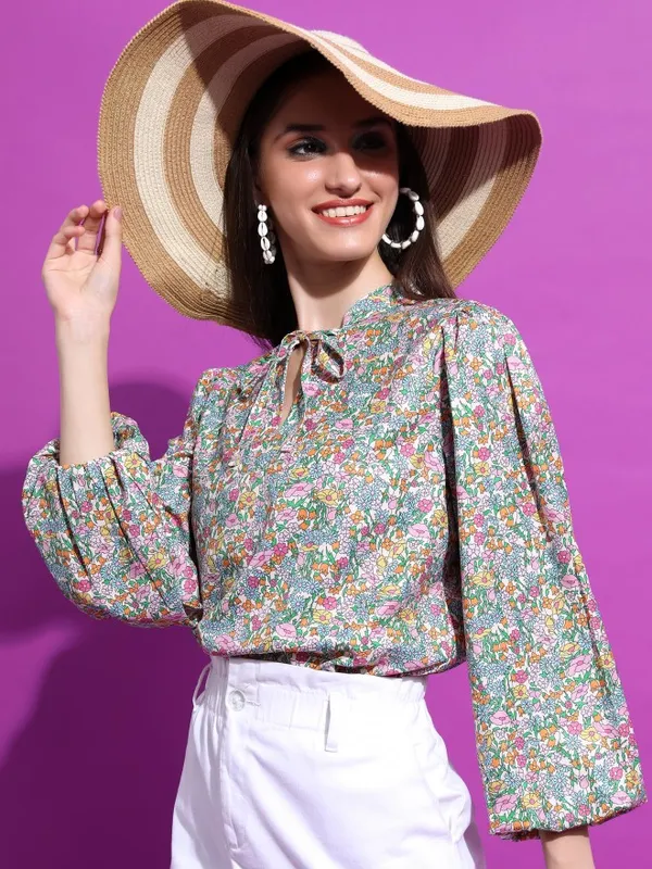  Tokyo Talkies Women Yellow Printed Regular Tops