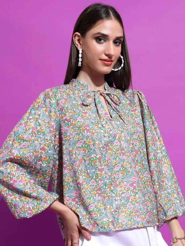  Tokyo Talkies Women Yellow Printed Regular Tops