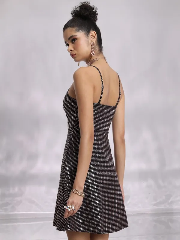 Self Design A-Line Dress