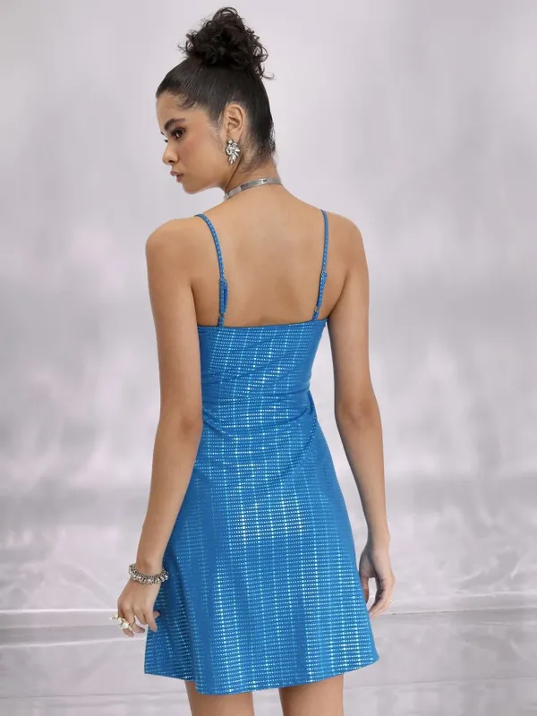 Self Design A-Line Dress
