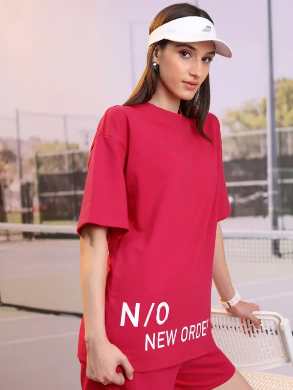  Tokyo Talkies Women Pink Printed Round Neck T-Shirts