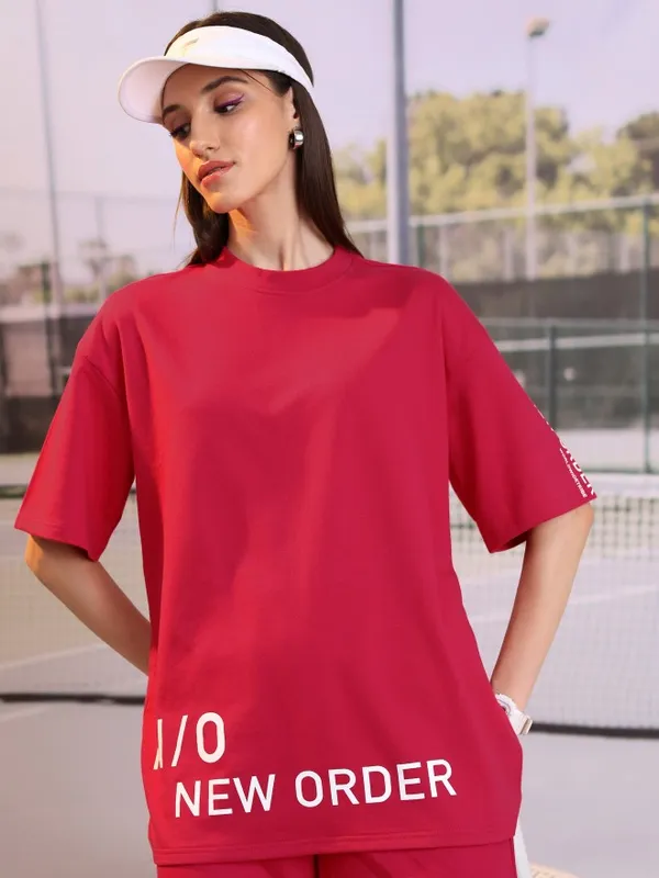 Tokyo Talkies Women Pink Printed Round Neck T-Shirts