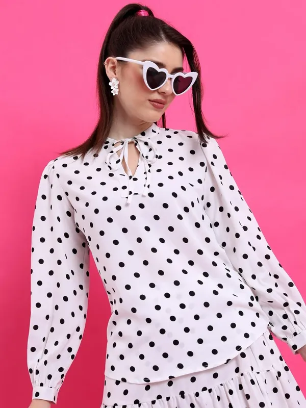  Ketch Women White Printed Casual Shirts