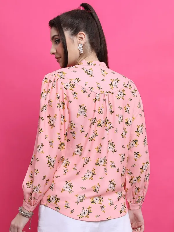  Ketch Women Pink Printed Casual Shirts
