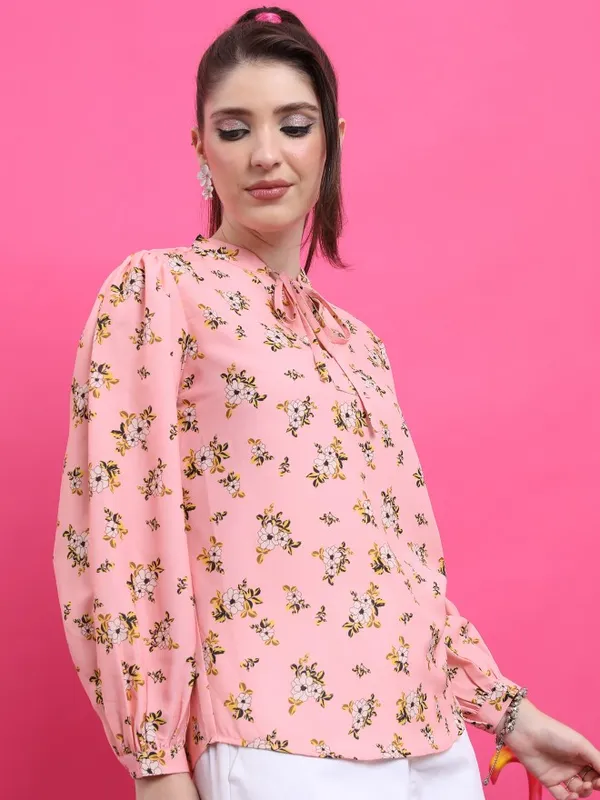  Ketch Women Pink Printed Casual Shirts