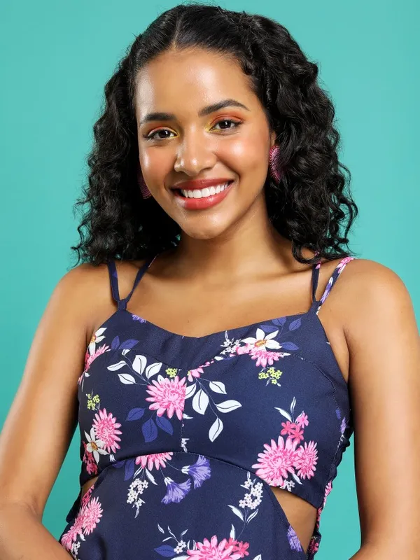 Printed Drop-waist Dress