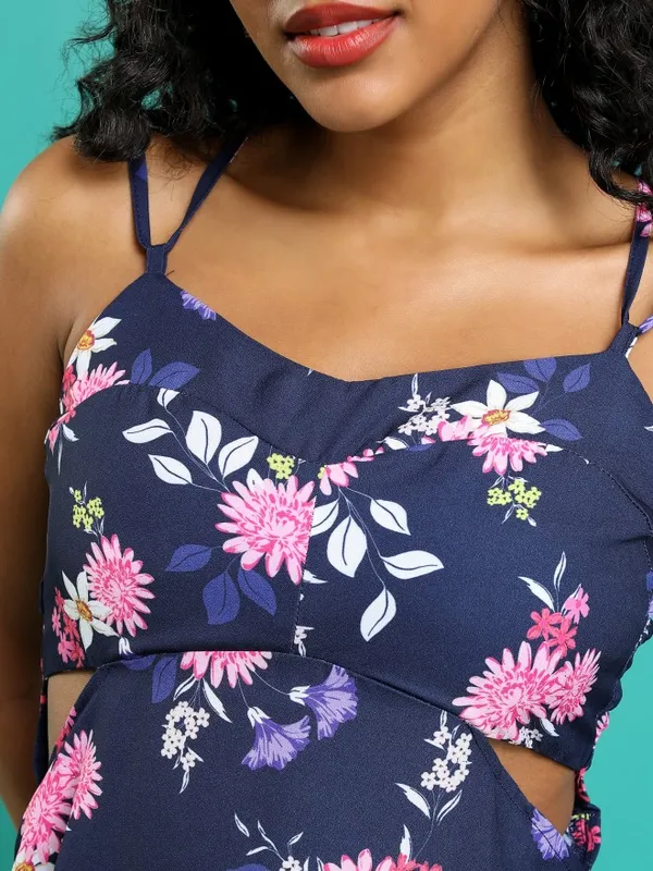 Printed Drop-waist Dress