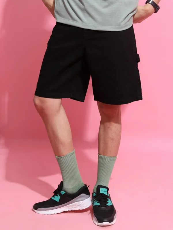  Highlander Men Black Regular Fit Shorts