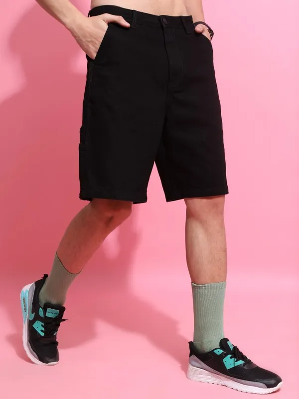  Highlander Men Black Regular Fit Shorts