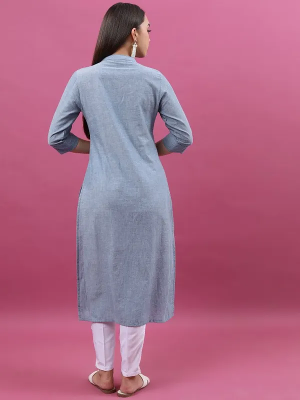 Woven Design Straight Kurta