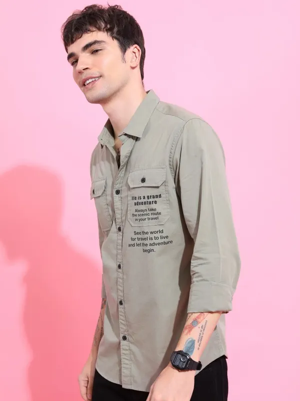 Men Slim Fit Casual Shirt