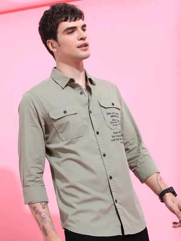 Men Slim Fit Casual Shirt
