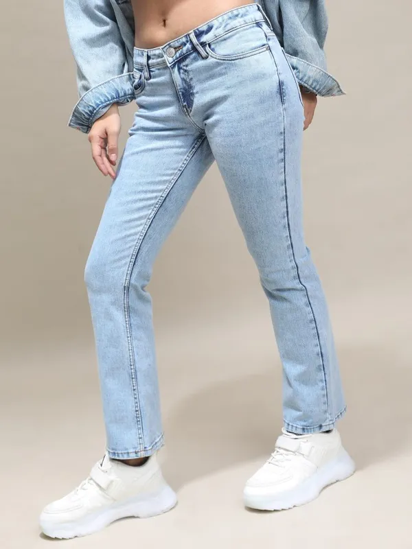  Tokyo Talkies Women Blue Bootcut Clean Look Jeans