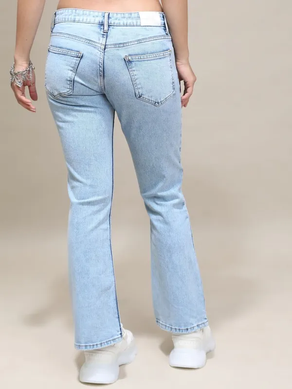  Tokyo Talkies Women Blue Bootcut Clean Look Jeans