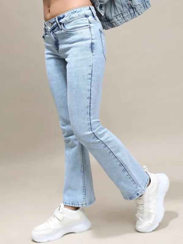  Tokyo Talkies Women Blue Bootcut Clean Look Jeans