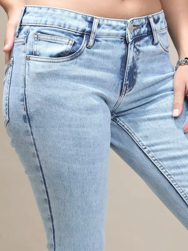  Tokyo Talkies Women Blue Bootcut Clean Look Jeans