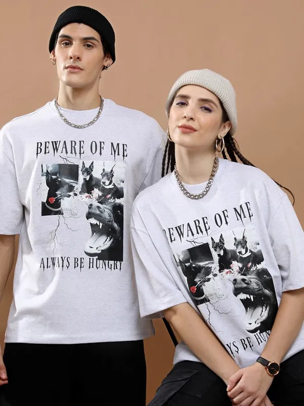 Unisex Round Neck Solid T-Shirt